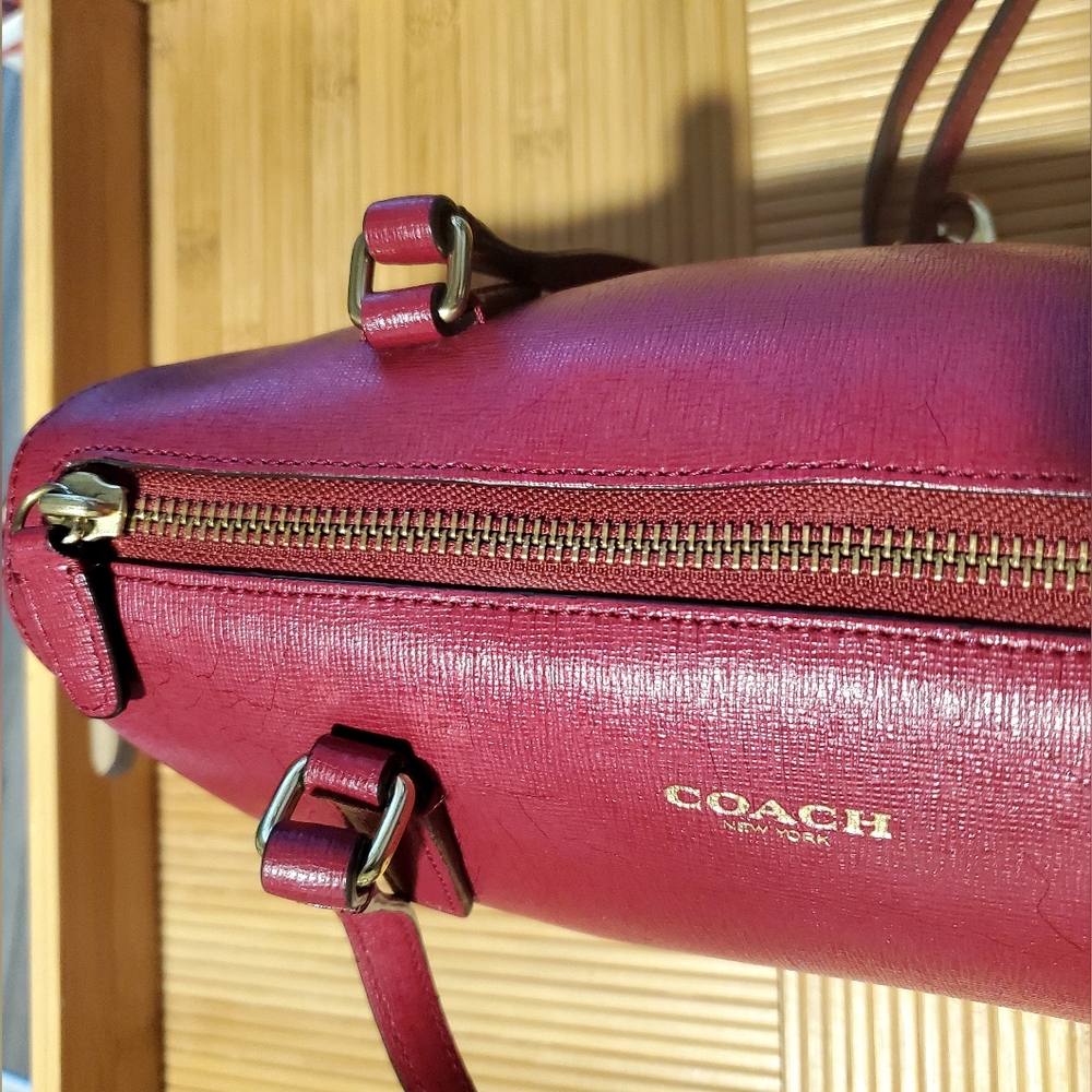 Coach Saffiano Leather Mini Satchel - Picture 8 of 16